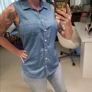 Denim Looking Tank Top